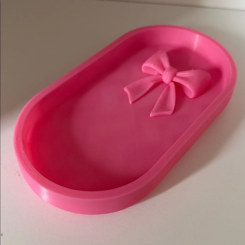 Pink Ribbon Jewelry Tray